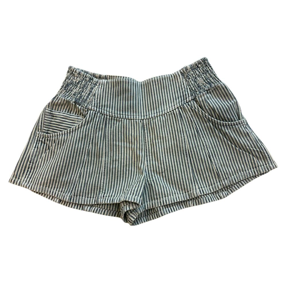 We The Free Luna Pull-On Short Blue & White Stripe Size Medi